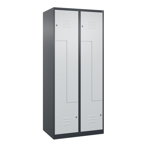 C+P Z-Spind Classic PLUS, 4 Fächer, 1850x800x500mm, 7016/7035 Verschluss Zylinderschloss