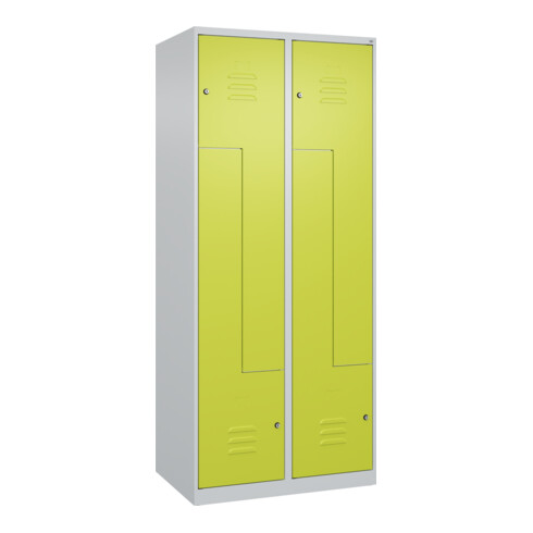 C+P Z-Spind Classic PLUS, 4 Fächer, 1850x800x500mm, 7035/0024 Verschluss Zylinderschloss