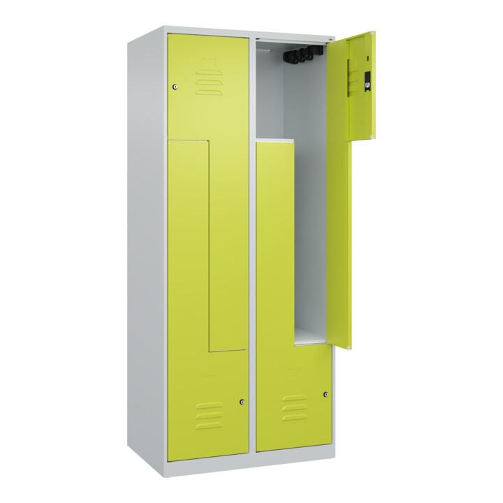 C+P Z-Spind Classic PLUS, 4 Fächer, 1850x800x500mm, 7035/0024 Verschluss Zylinderschloss