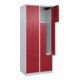 C+P Z-Spind Classic PLUS, 4 Fächer, 1850x800x500mm, 7035/3003 Verschluss Zylinderschloss-2