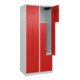 C+P Z-Spind Classic PLUS, 4 Fächer, 1850x800x500mm, 7035/3020 Verschluss Zylinderschloss