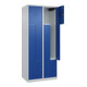 C+P Z-Spind Classic PLUS, 4 Fächer, 1850x800x500mm, 7035/5010 Verschluss Zylinderschloss