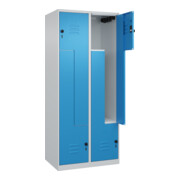 C+P Z-Spind Classic PLUS, 4 Fächer, 1850x800x500mm, 7035/5012 Verschluss Sicherheits-Drehriegel-4