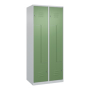 C+P Z-Spind Classic PLUS, 4 Fächer, 1850x800x500mm, 7035/6011 Verschluss Zylinderschloss
