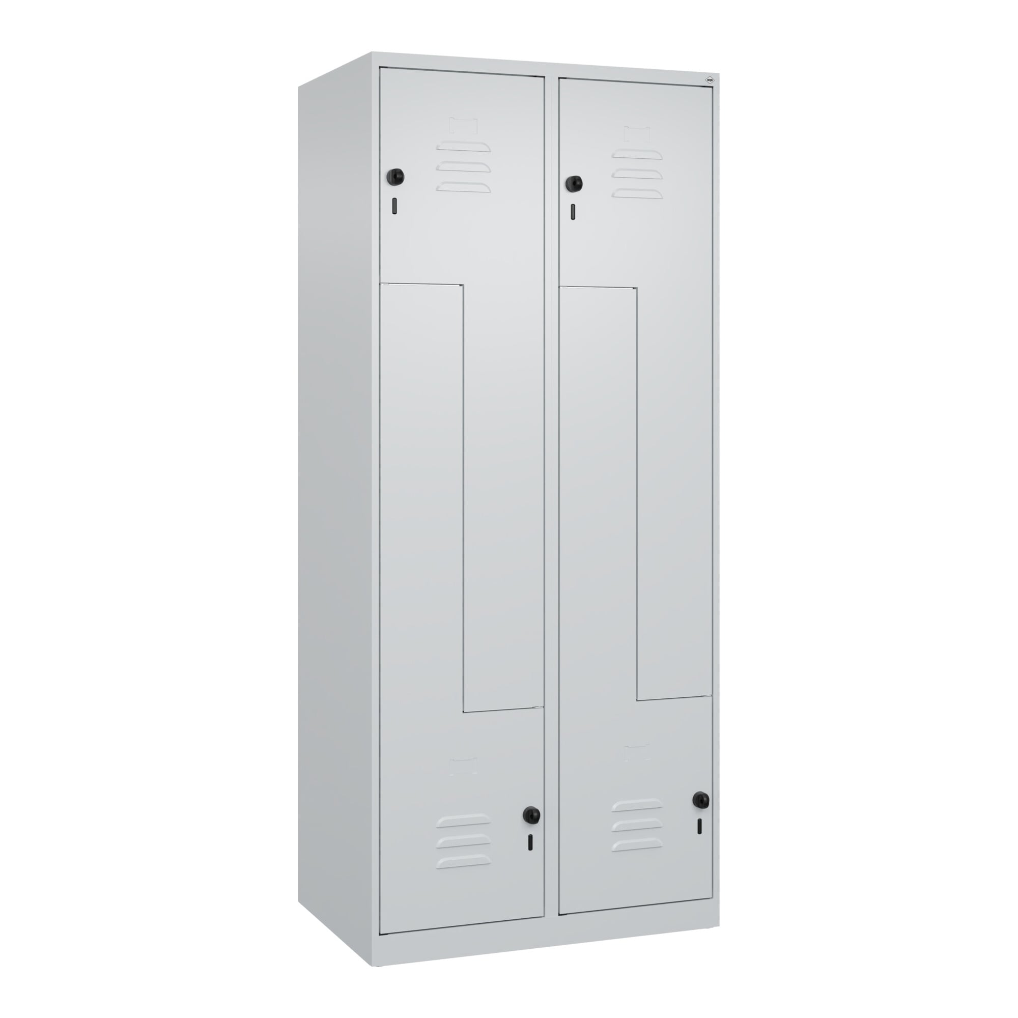 C+P Z-Spind Classic PLUS, 4 Fächer, 1850x800x500mm, 7035/7035 Verschluss Sicherheits-Drehriegel ; C + P Möbelsysteme