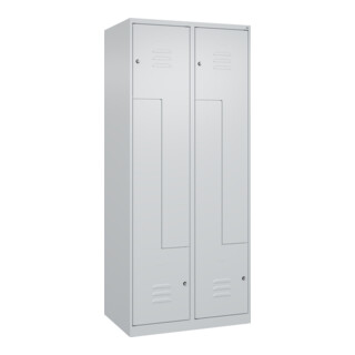 C+P Z-Spind Classic PLUS, 4 Fächer, 1850x800x500mm, 7035/7035 Verschluss Zylinderschloss