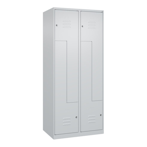 C+P Z-Spind Classic PLUS, 4 Fächer, 1850x800x500mm, 7035/7035 Verschluss Zylinderschloss
