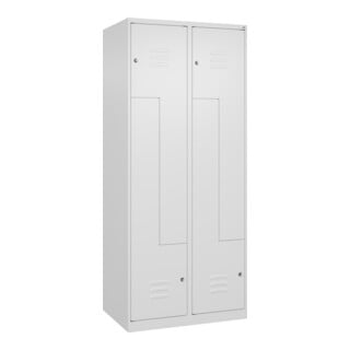 C+P Z-Spind Classic PLUS, 4 Fächer, 1850x800x500mm, 9016/9016 Verschluss Zylinderschloss