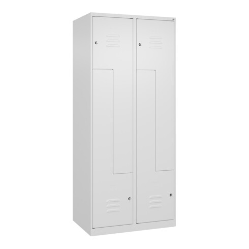 C+P Z-Spind Classic PLUS, 4 Fächer, 1850x800x500mm, 9016/9016 Verschluss Zylinderschloss