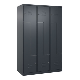C+P Z-Spind Classic PLUS, 6 Fächer, 1850x1200x500mm, 7016/7016 Verschluss Zylinderschloss