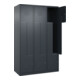 C+P Z-Spind Classic PLUS, 6 Fächer, 1850x1200x500mm, 7016/7016 Verschluss Zylinderschloss-2