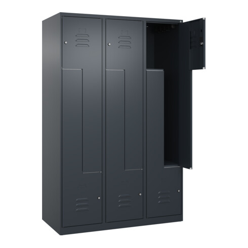 C+P Z-Spind Classic PLUS, 6 Fächer, 1850x1200x500mm, 7016/7016 Verschluss Zylinderschloss