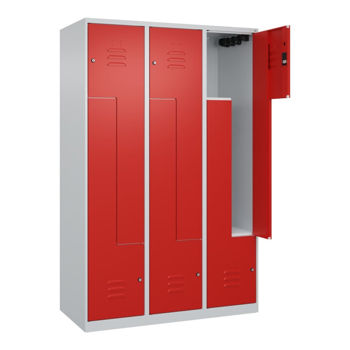 C+P Z-Spind Classic PLUS, 6 Fächer, 1850x1200x500mm, 7035/3020 Verschluss Zylinderschloss