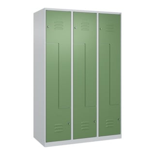 C+P Z-Spind Classic PLUS, 6 Fächer, 1850x1200x500mm, 7035/6011 Verschluss Zylinderschloss