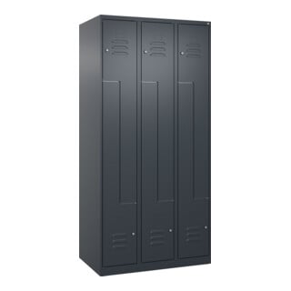 C+P Z-Spind Classic PLUS, 6 Fächer, 1850x900x500mm, 7016/7016 Verschluss Zylinderschloss