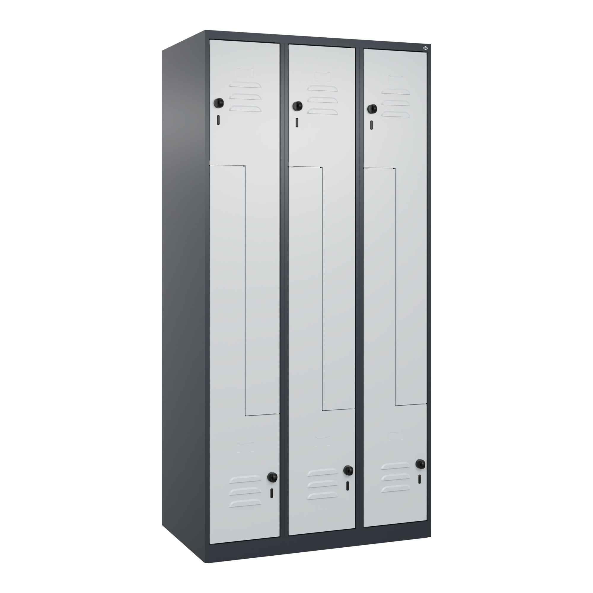 C+P Z-Spind Classic PLUS, 6 Fächer, 1850x900x500mm, 7016/7035 Verschluss Sicherheits-Drehriegel ; C + P Möbelsysteme