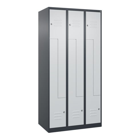 C+P Z-Spind Classic PLUS, 6 Fächer, 1850x900x500mm, 7016/7035 Verschluss Zylinderschloss