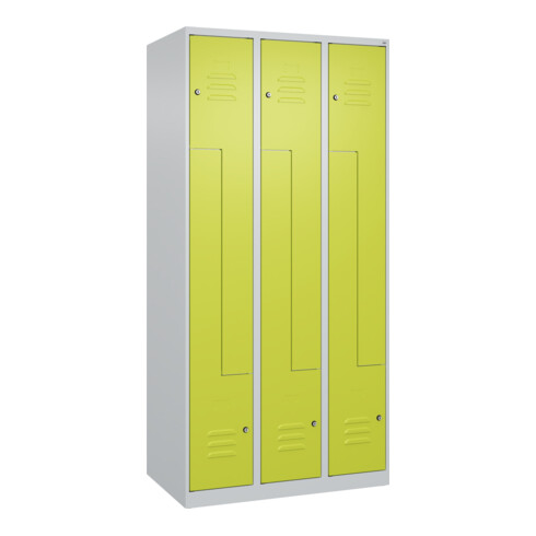 C+P Z-Spind Classic PLUS, 6 Fächer, 1850x900x500mm, 7035/0024 Verschluss Zylinderschloss