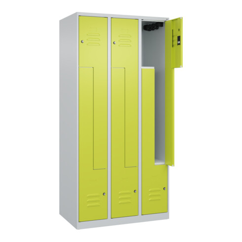 C+P Z-Spind Classic PLUS, 6 Fächer, 1850x900x500mm, 7035/0024 Verschluss Zylinderschloss