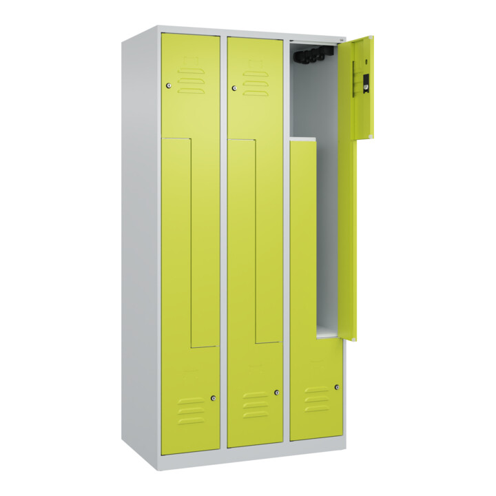 C+P Z-Spind Classic PLUS, 6 Fächer, 1850x900x500mm, 7035/0024 Verschluss Zylinderschloss