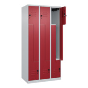C+P Z-Spind Classic PLUS, 6 Fächer, 1850x900x500mm, 7035/3003 Verschluss Sicherheits-Drehriegel-2