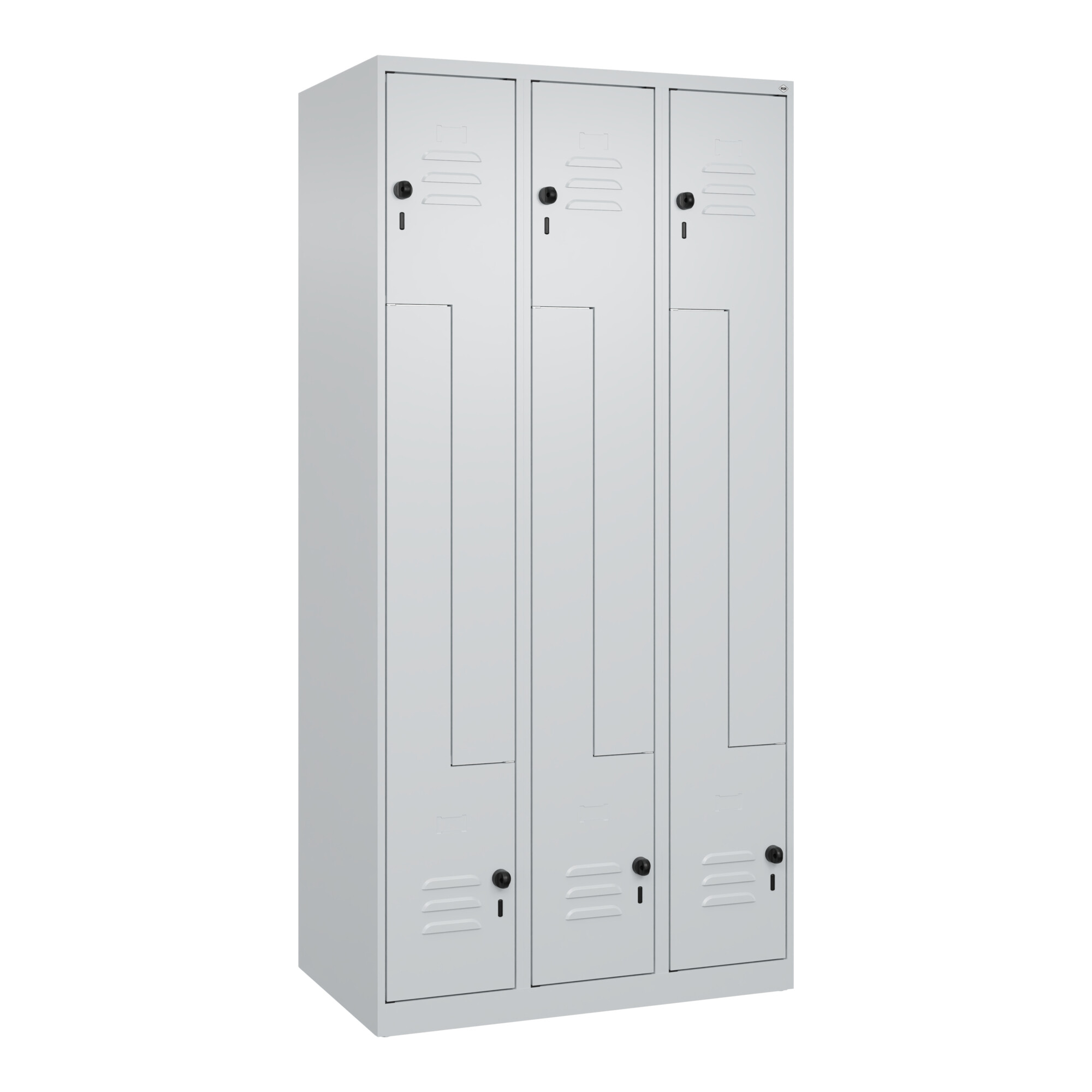 C+P Z-Spind Classic PLUS, 6 Fächer, 1850x900x500mm, 7035/7035 Verschluss Sicherheits-Drehriegel ; C + P Möbelsysteme