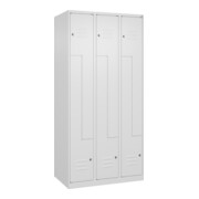 C+P Z-Spind Classic PLUS, 6 Fächer, 1850x900x500mm, 9016/9016 Verschluss Zylinderschloss