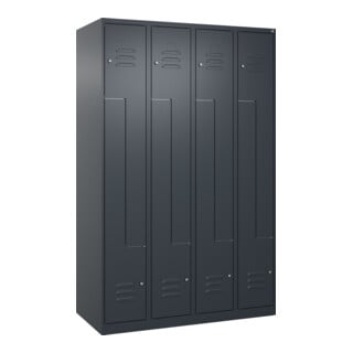 C+P Z-Spind Classic PLUS, 8 Fächer, 1850x1200x500mm, 7016/7016 Verschluss Zylinderschloss