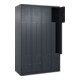 C+P Z-Spind Classic PLUS, 8 Fächer, 1850x1200x500mm, 7016/7016 Verschluss Zylinderschloss-2