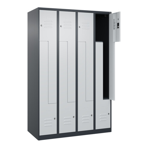 C+P Z-Spind Classic PLUS, 8 Fächer, 1850x1200x500mm, 7016/7035 Verschluss Zylinderschloss