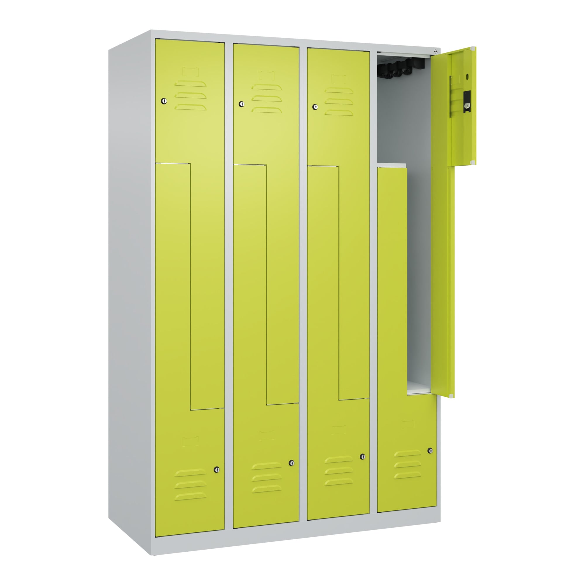 C+P Z-Spind Classic PLUS, 8 Fächer, 1850x1200x500mm, 7035/0024 Verschluss Zylinderschloss ; C + P Möbelsysteme