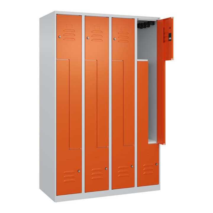 C+P Z-Spind Classic PLUS, 8 Fächer, 1850x1200x500mm, 7035/2004 Verschluss Zylinderschloss