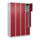 C+P Z-Spind Classic PLUS, 8 Fächer, 1850x1200x500mm, 7035/3003 Verschluss Zylinderschloss-2