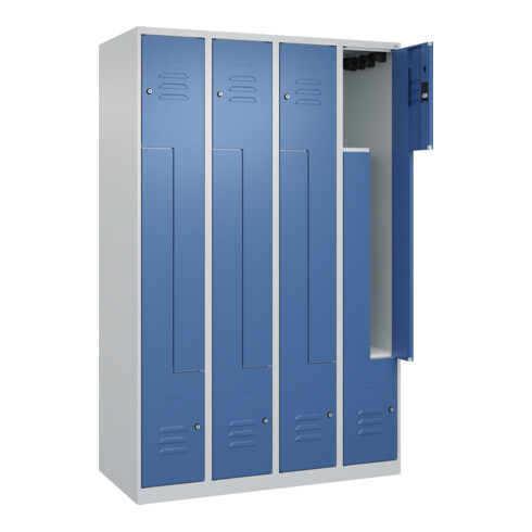 C+P Z-Spind Classic PLUS, 8 Fächer, 1850x1200x500mm, 7035/5023 Verschluss Zylinderschloss