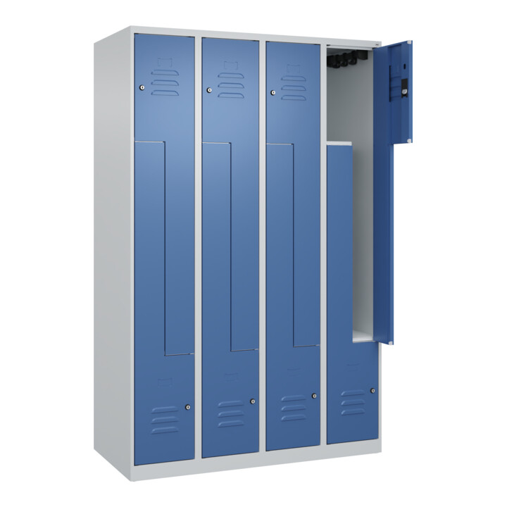 C+P Z-Spind Classic PLUS, 8 Fächer, 1850x1200x500mm, 7035/5023 Verschluss Zylinderschloss
