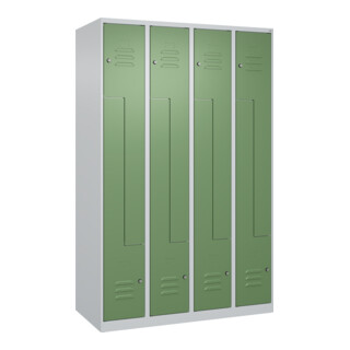 C+P Z-Spind Classic PLUS, 8 Fächer, 1850x1200x500mm, 7035/6011 Verschluss Zylinderschloss