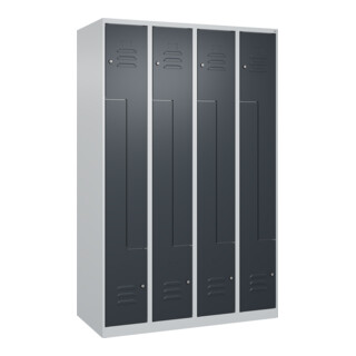 C+P Z-Spind Classic PLUS, 8 Fächer, 1850x1200x500mm, 7035/7016 Verschluss Zylinderschloss