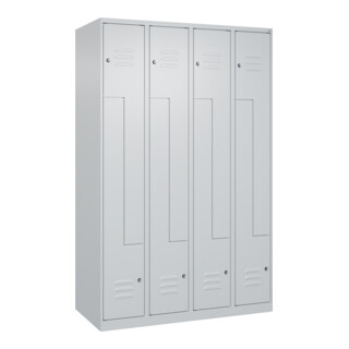 C+P Z-Spind Classic PLUS, 8 Fächer, 1850x1200x500mm, 7035/7035 Verschluss Zylinderschloss