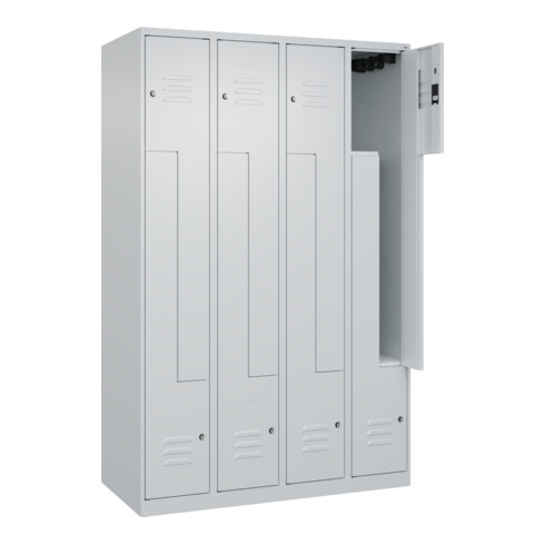 C+P Z-Spind Classic PLUS, 8 Fächer, 1850x1200x500mm, 7035/7035 Verschluss Zylinderschloss