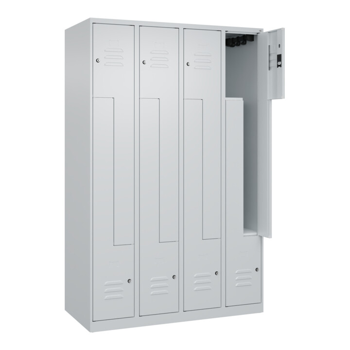 C+P Z-Spind Classic PLUS, 8 Fächer, 1850x1200x500mm, 7035/7035 Verschluss Zylinderschloss