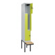 C+P Z-Spind Classic PLUS, Bank, 2 Fächer, 2120x300x815mm, 7035/0024 Verschluss Sicherheits-Drehriegel Sitzbanktyp auskragend Material Sitzfläche Buche-Hartholz-2