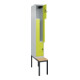 C+P Z-Spind Classic PLUS, Bank, 2 Fächer, 2120x300x815mm, 7035/0024 Verschluss Sicherheits-Drehriegel Sitzbanktyp untergebaut Material Sitzfläche Buche-Hartholz-2