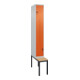 C+P Z-Spind Classic PLUS, Bank, 2 Fächer, 2120x300x815mm, 7035/2004 Verschluss Sicherheits-Drehriegel Sitzbanktyp untergebaut Material Sitzfläche Buche-Hartholz-1