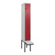 C+P Z-Spind Classic PLUS, Bank, 2 Fächer, 2120x300x815mm, 7035/3003 Verschluss Sicherheits-Drehriegel Sitzbanktyp auskragend Material Sitzfläche Kunststoff-1