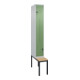 C+P Z-Spind Classic PLUS, Bank, 2 Fächer, 2120x300x815mm, 7035/6011 Verschluss Sicherheits-Drehriegel Sitzbanktyp untergebaut Material Sitzfläche Buche-Hartholz-1