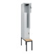 C+P Z-Spind Classic PLUS, Bank, 2 Fächer, 2120x300x815mm, 7035/7035 Verschluss Sicherheits-Drehriegel Sitzbanktyp untergebaut Material Sitzfläche Buche-Hartholz-1