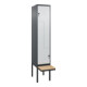 C+P Z-Spind Classic PLUS, Bank, 2 Fächer, 2120x400x815mm, 7016/7035 Verschluss Sicherheits-Drehriegel Sitzbanktyp auskragend Material Sitzfläche Buche-Hartholz-1