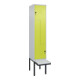 C+P Z-Spind Classic PLUS, Bank, 2 Fächer, 2120x400x815mm, 7035/0024 Verschluss Sicherheits-Drehriegel Sitzbanktyp auskragend Material Sitzfläche Kunststoff-1