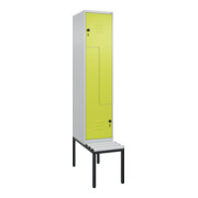 C+P Z-Spind Classic PLUS, Bank, 2 Fächer, 2120x400x815mm, 7035/0024 Verschluss Sicherheits-Drehriegel Sitzbanktyp untergebaut Material Sitzfläche Kunststoff