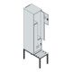 C+P Z-Spind Classic PLUS, Bank, 2 Fächer, 2120x400x815mm, 7035/2004 Verschluss Sicherheits-Drehriegel Sitzbanktyp untergebaut Material Sitzfläche Buche-Hartholz